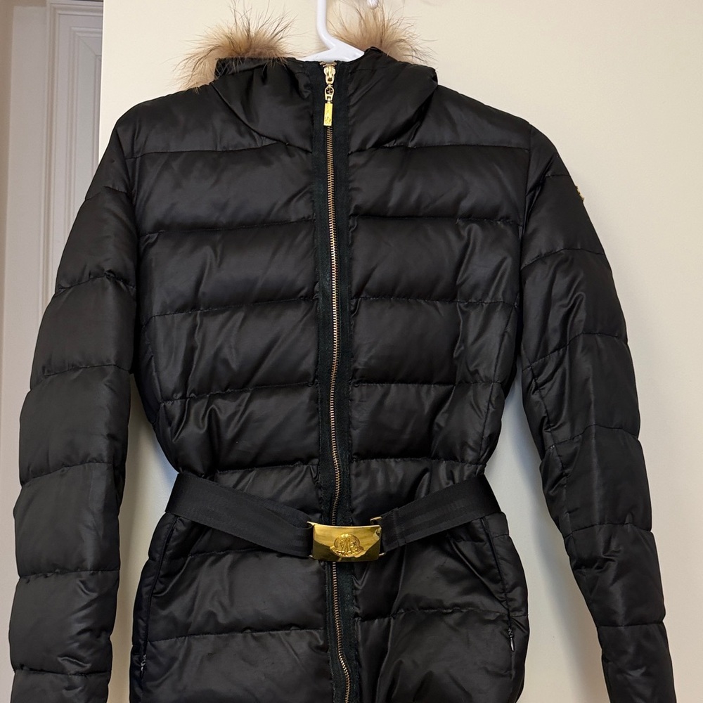Moncler Black Ski & Snow Jacket with Gold Accents